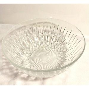 Bowl Cut/Pressed Clear Glass Pasari/Indonesia Bowl 8 inch SERVING BOWL